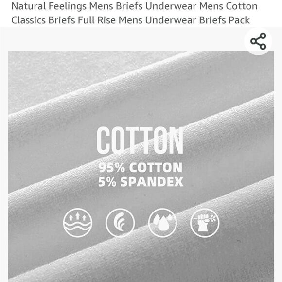 NATURAL FEELINGS PAIR OF BRIEFS LARGE - Picture 6 of 7